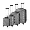 Set of 4 Cabin Suitcases With 4 Hard Wheels From ABS Color Gray Hoppline HOP1000938-2